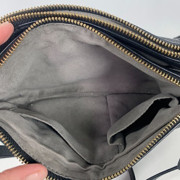 Vince Camuto Gally Leather Crossbody Bag Black 10"W x 6.5"H x 2"D - Picture 10 of 13